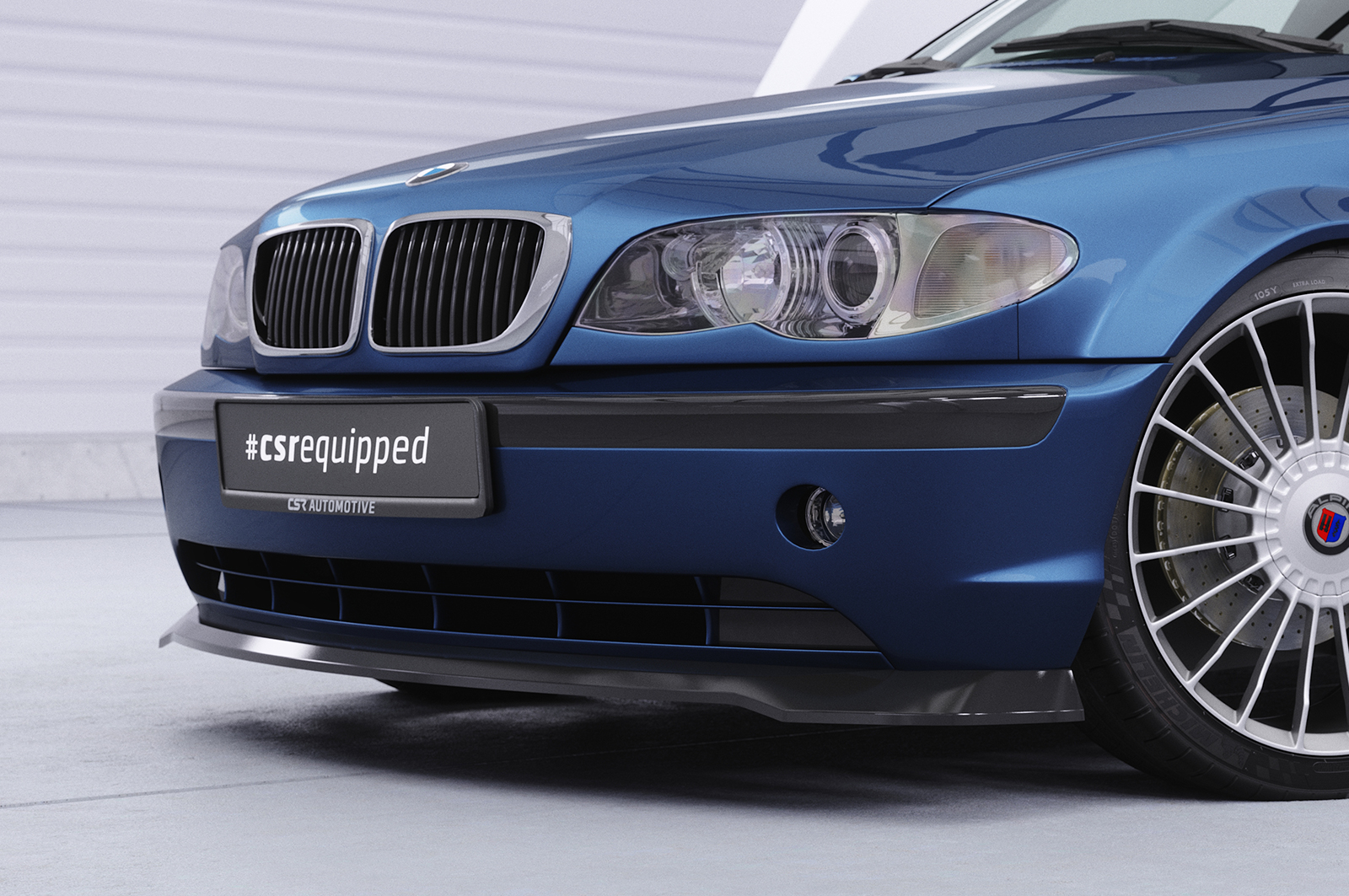 Lame de parechoc avant pour BMW Série 3 E46 berline / break (facelift) (2001-2005) - Fabriqué en ABS (6 finitions au choix)