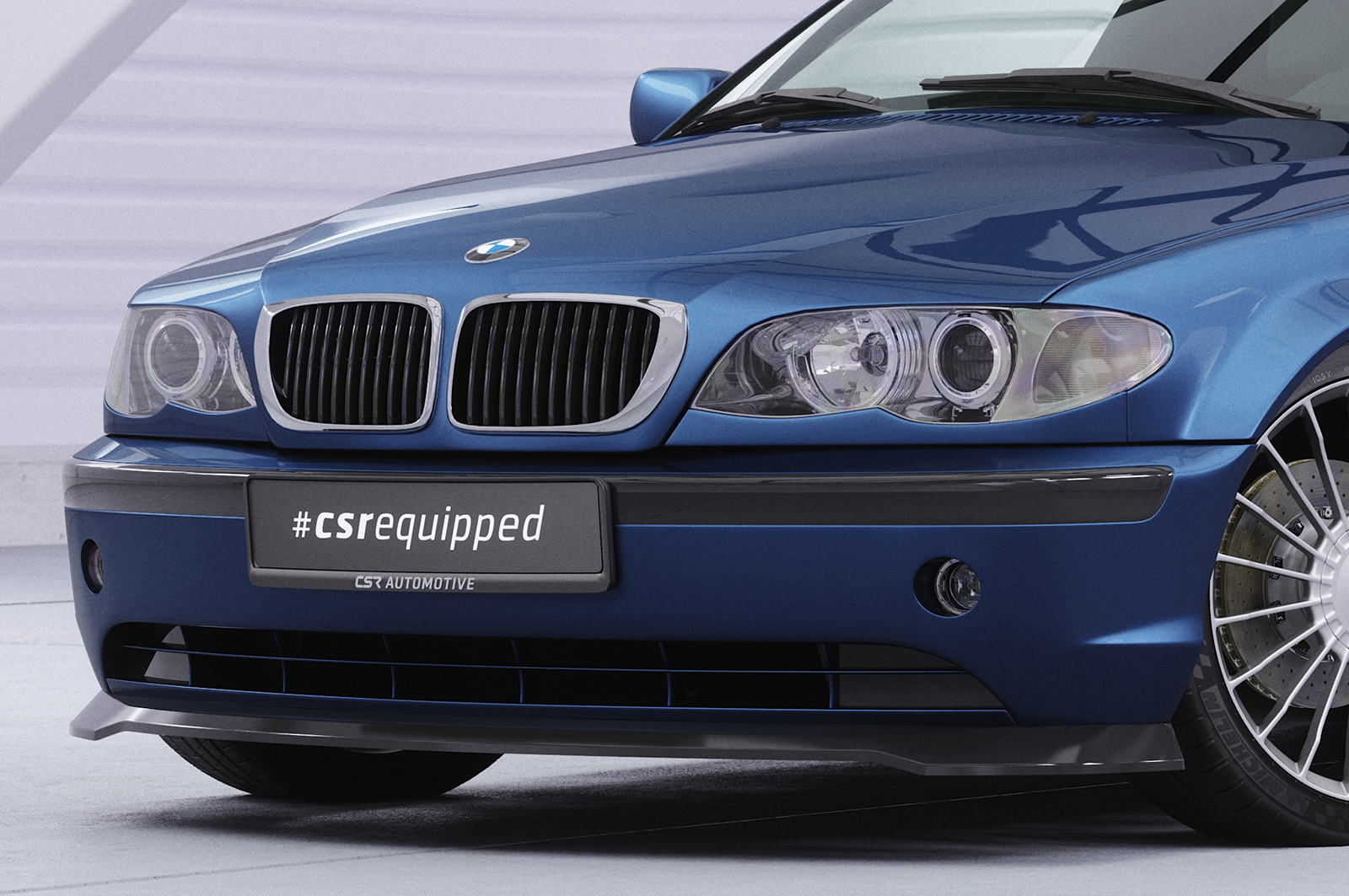 Lame de parechoc avant pour BMW Série 3 E46 berline / break (facelift) (2001-2005) - Fabriqué en ABS (6 finitions au choix)