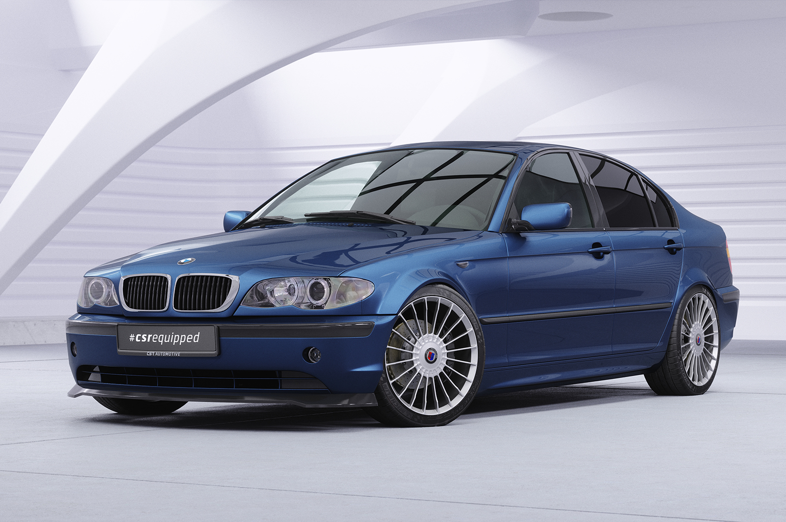 Lame de parechoc avant pour BMW Série 3 E46 berline / break (facelift) (2001-2005) - Fabriqué en ABS (6 finitions au choix)