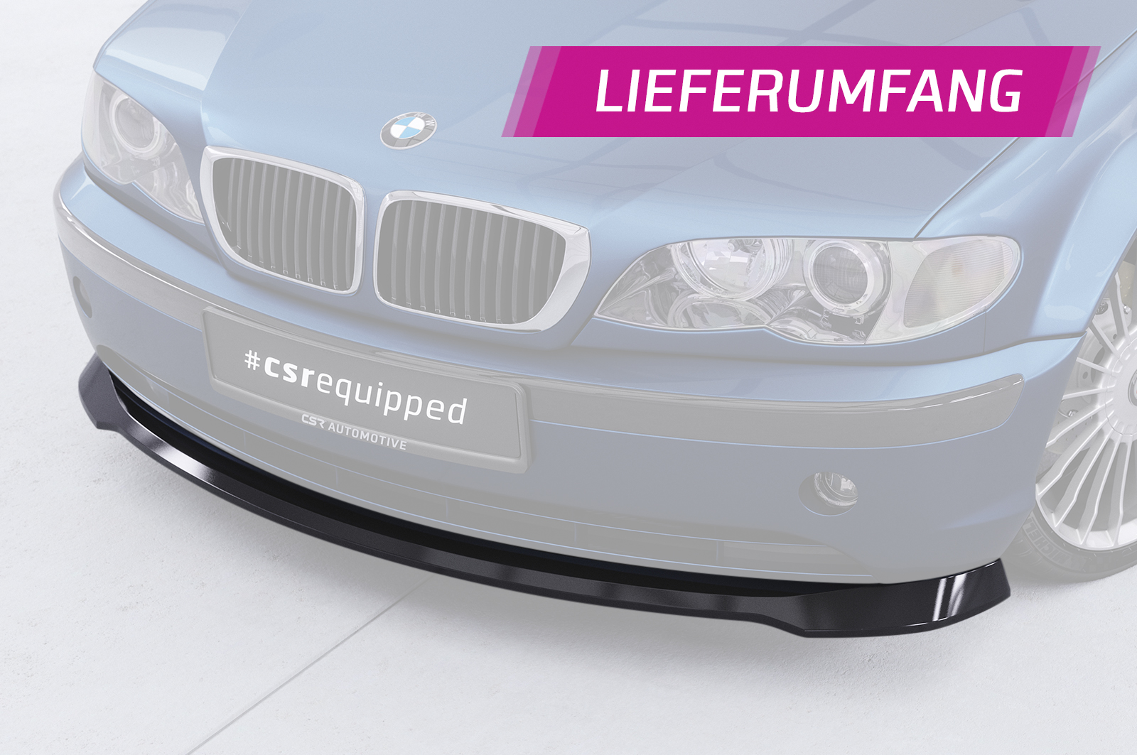 Lame de parechoc avant pour BMW Série 3 E46 berline / break (facelift) (2001-2005) - Fabriqué en ABS (6 finitions au choix)
