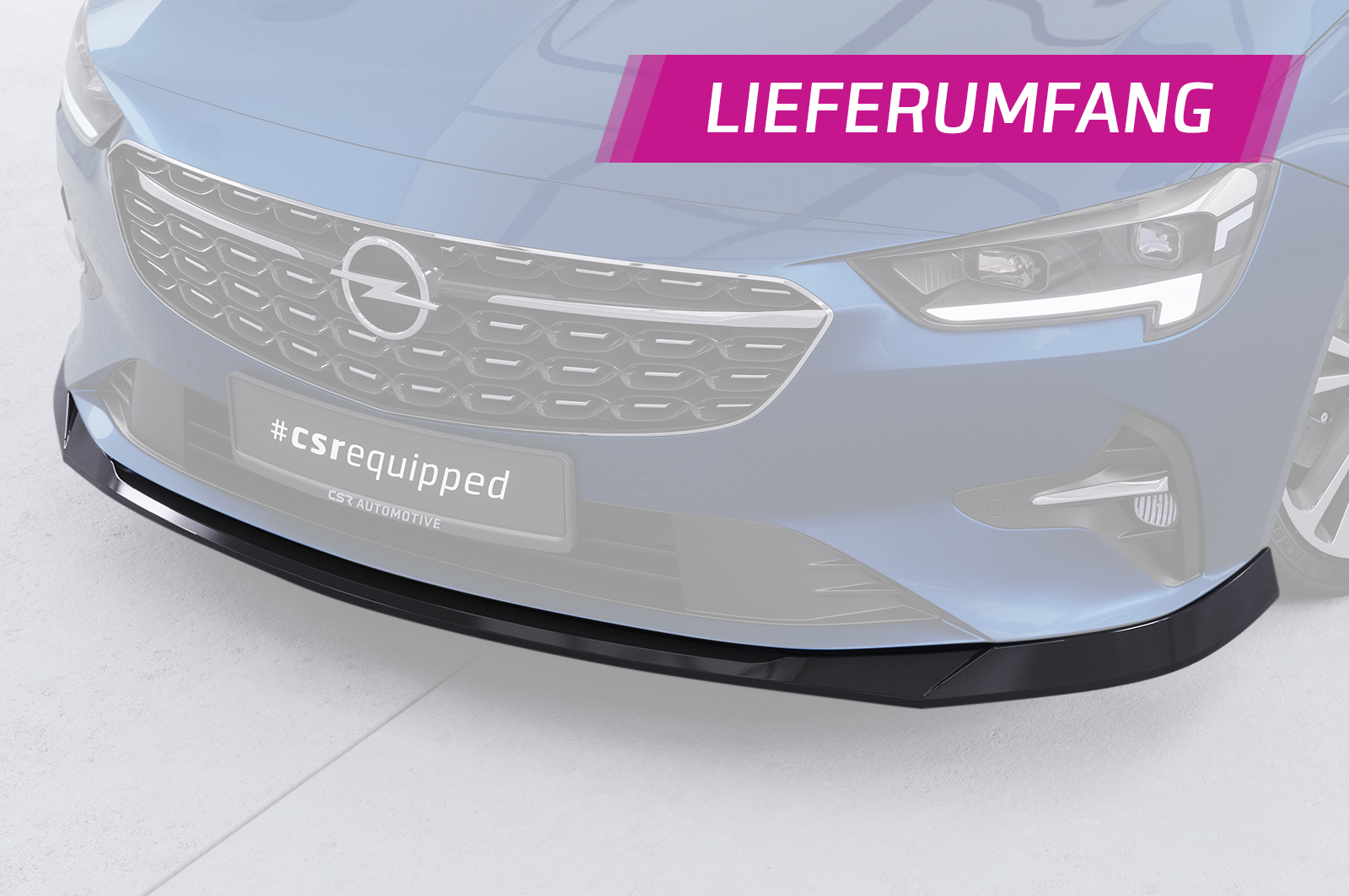 Lame de parechoc avant pour Opel Insignia B toutes carrosseries (facelift) (2020-2022) - Fabriqué en ABS (6 finitions au choix)