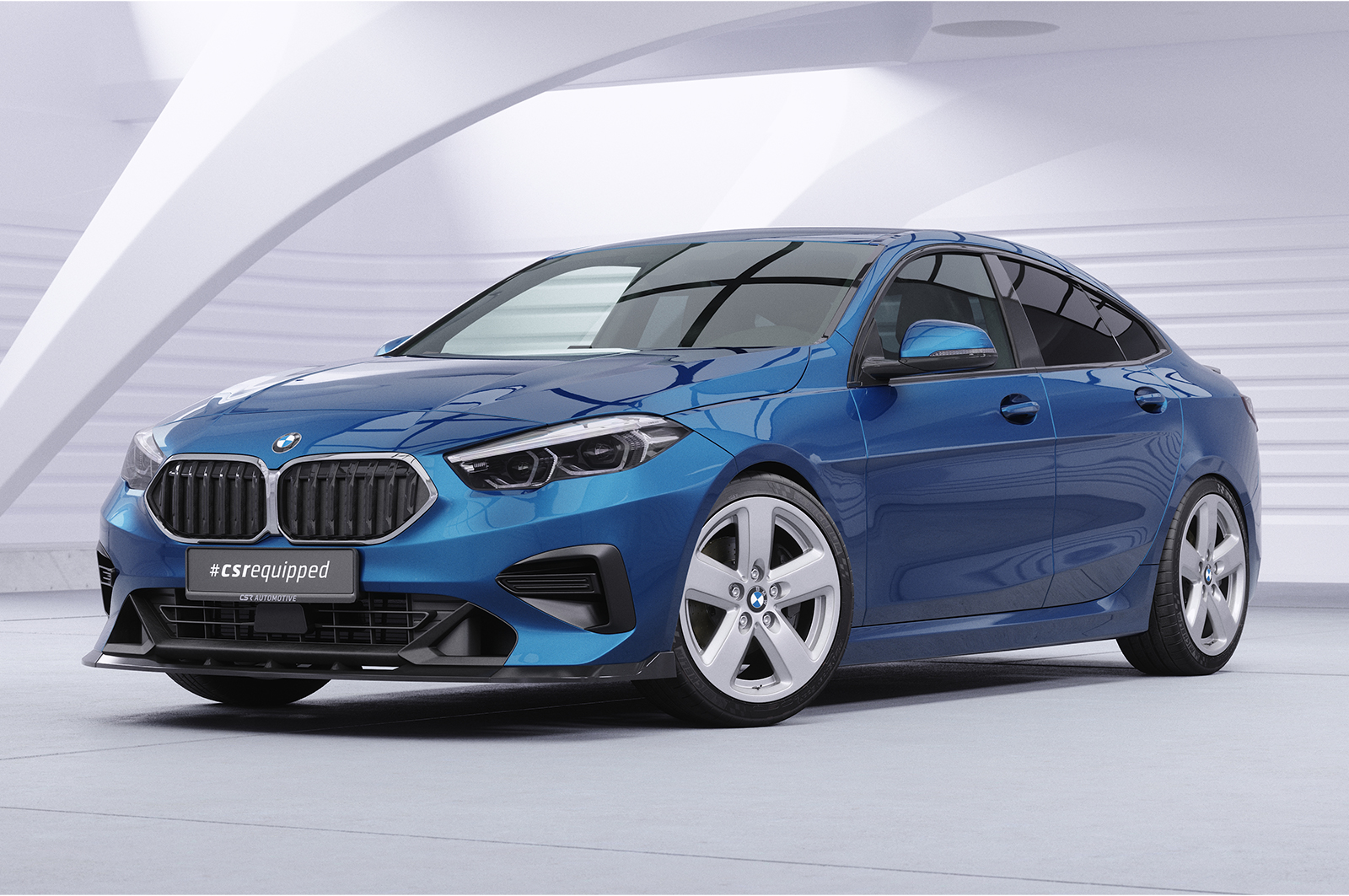 Lame de parechoc avant pour BMW Série 2 F44 Gran coupé (Serie / Advantage / Sport Line) (depuis 2020) - Fabriqué en ABS (6 finitions au choix)