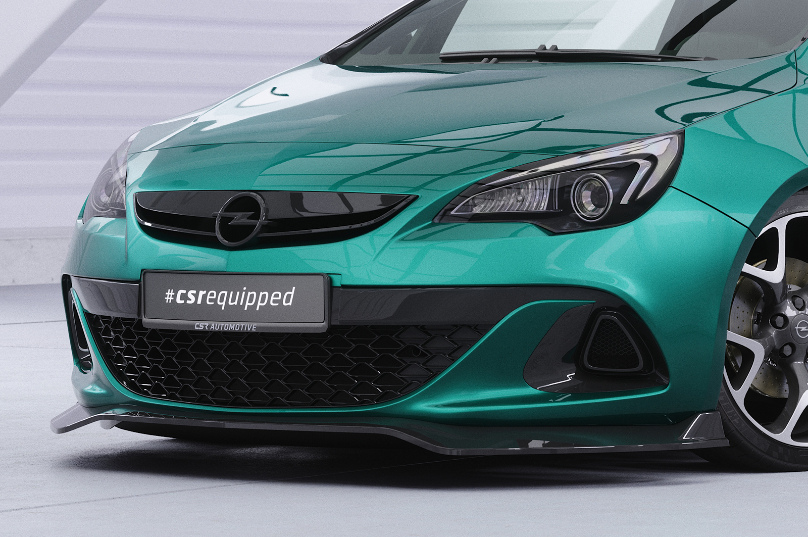 Lame de parechoc avant pour Opel Astra J OPC (06/2012-04/2018) - Fabriqué en ABS (6 finitions au choix)