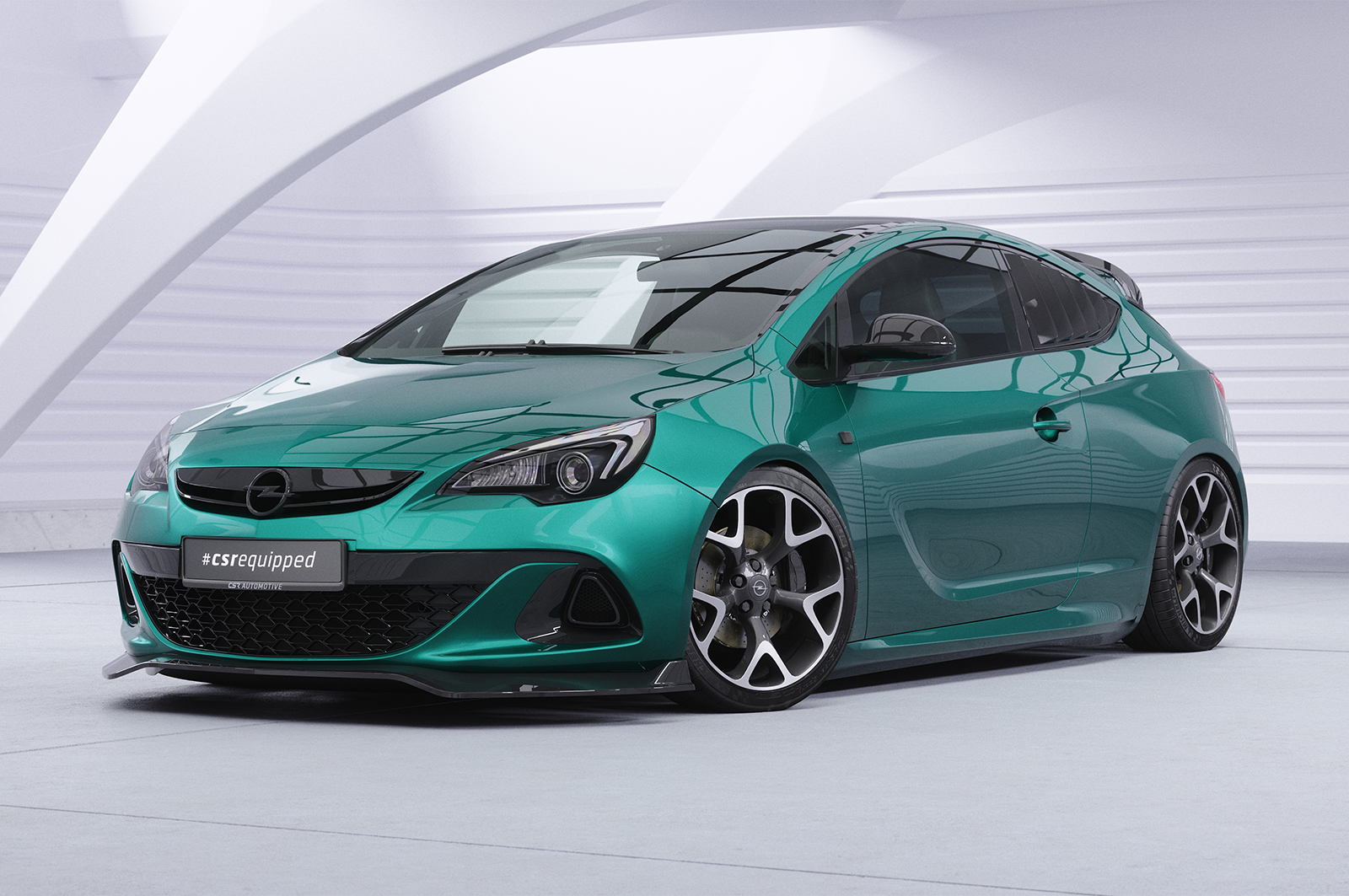 Lame de parechoc avant pour Opel Astra J OPC (06/2012-04/2018) - Fabriqué en ABS (6 finitions au choix)