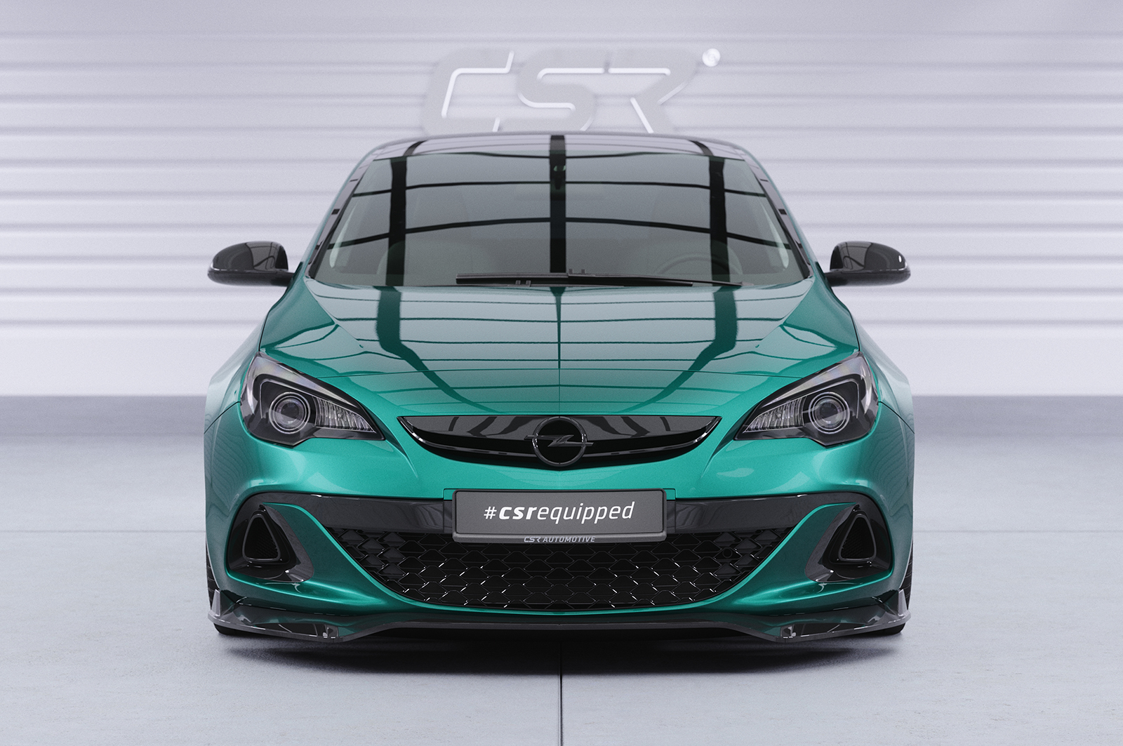 Lame de parechoc avant pour Opel Astra J OPC (06/2012-04/2018) - Fabriqué en ABS (6 finitions au choix)