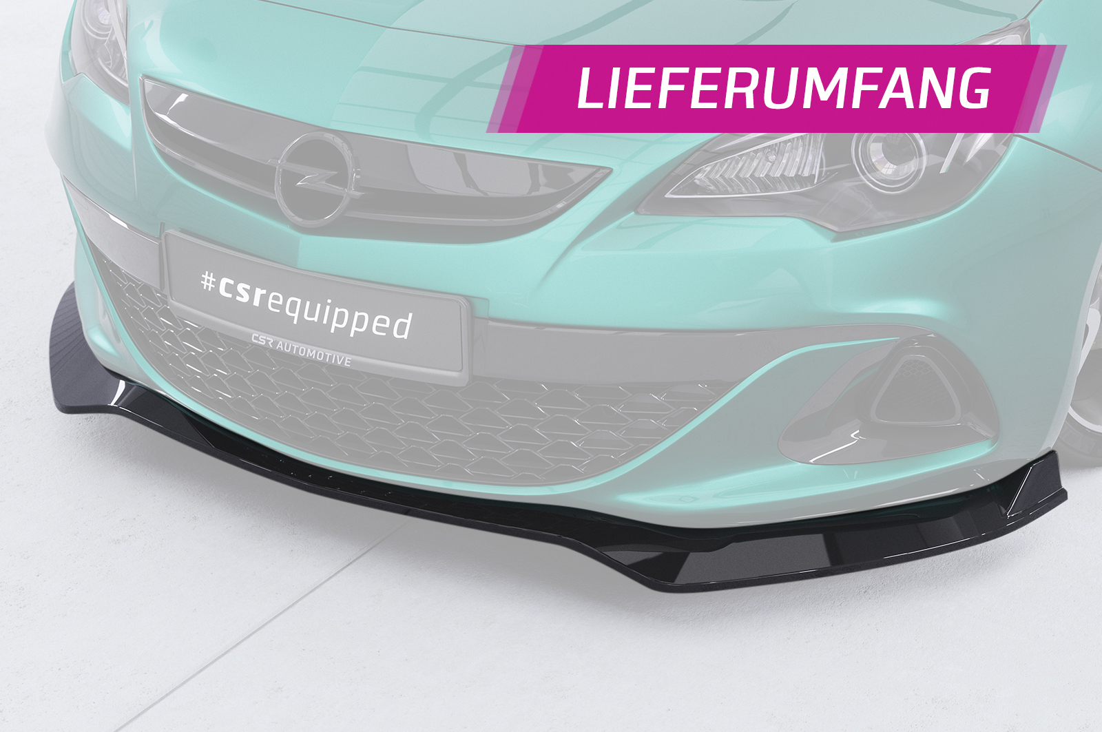 Lame de parechoc avant pour Opel Astra J OPC (06/2012-04/2018) - Fabriqué en ABS (6 finitions au choix)