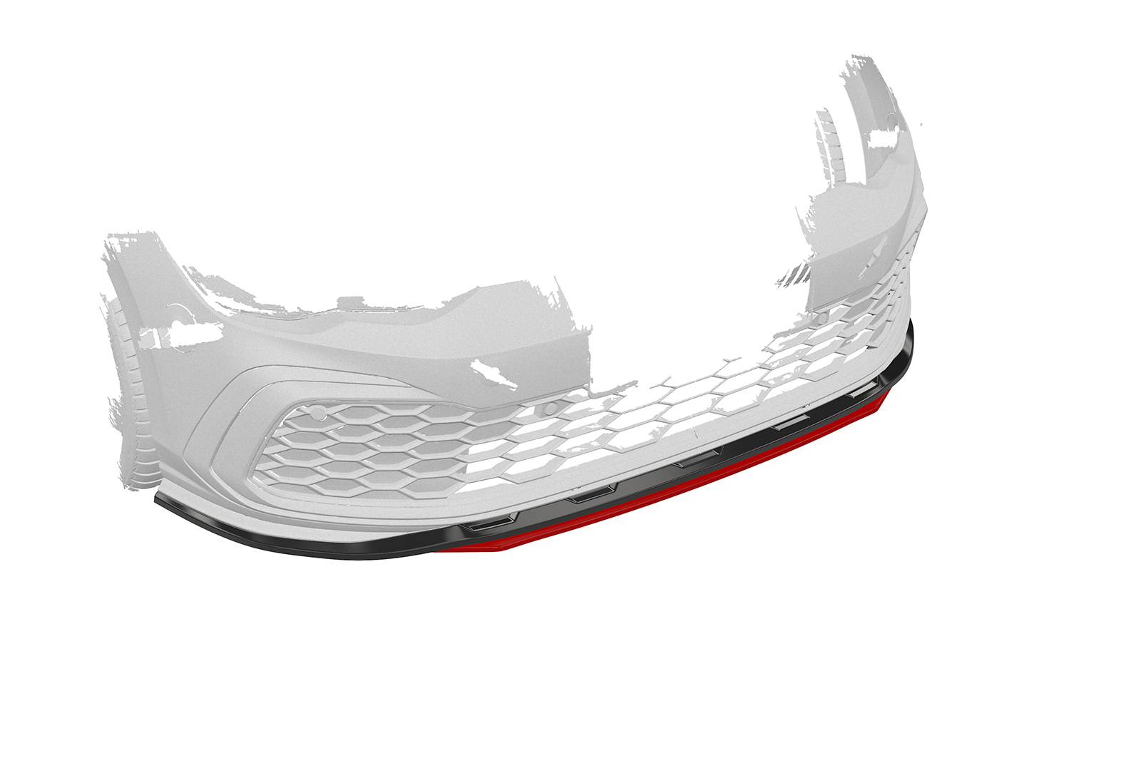 Lame de parechoc avant pour VW Golf 8 (Typ CD) GTI / GTD / GTE et R-Line (depuis 12/2019) - Fabriqué en ABS (6 finitions au choix)