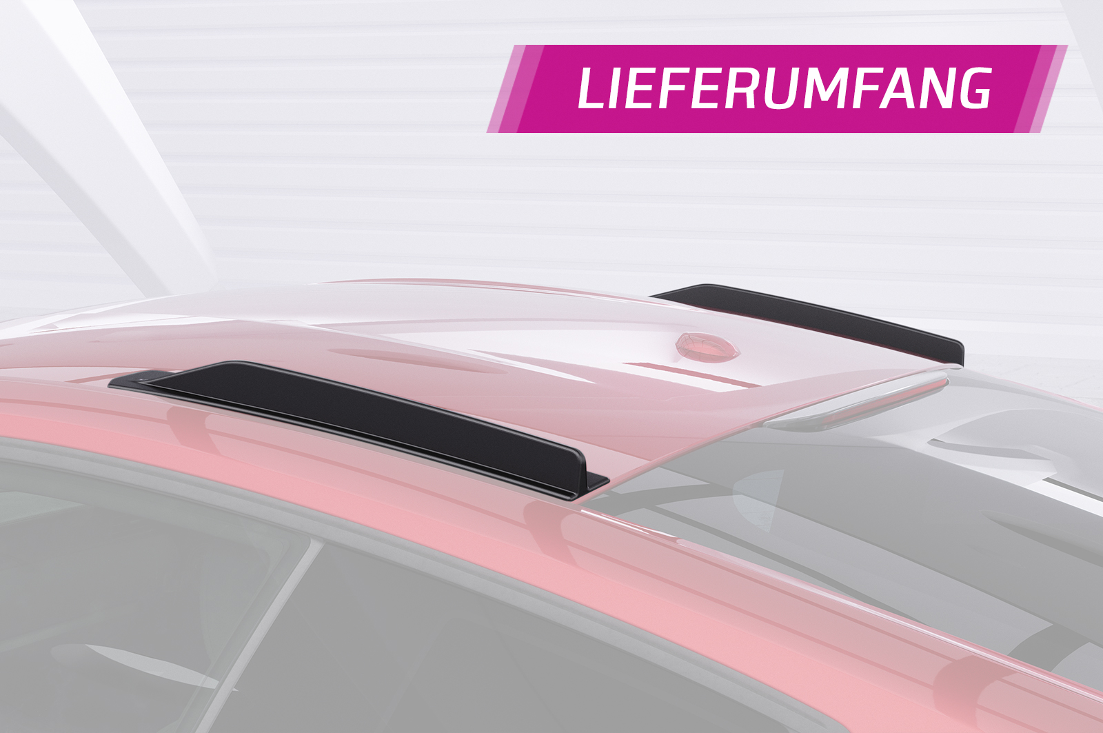 Ailettes de toit (la paire) pour Ford Mustang MK6 coupé / Fastback (2014-2023) - Fabriqué en ABS (6 finitions au choix)
