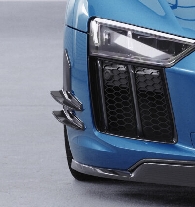 Ailettes latérales (la paire) pour Audi R8 (Typ 4S) toutes carrosseries préfacelift (2015-02/2019) - Fabriqué en ABS (6 finitions au choix)