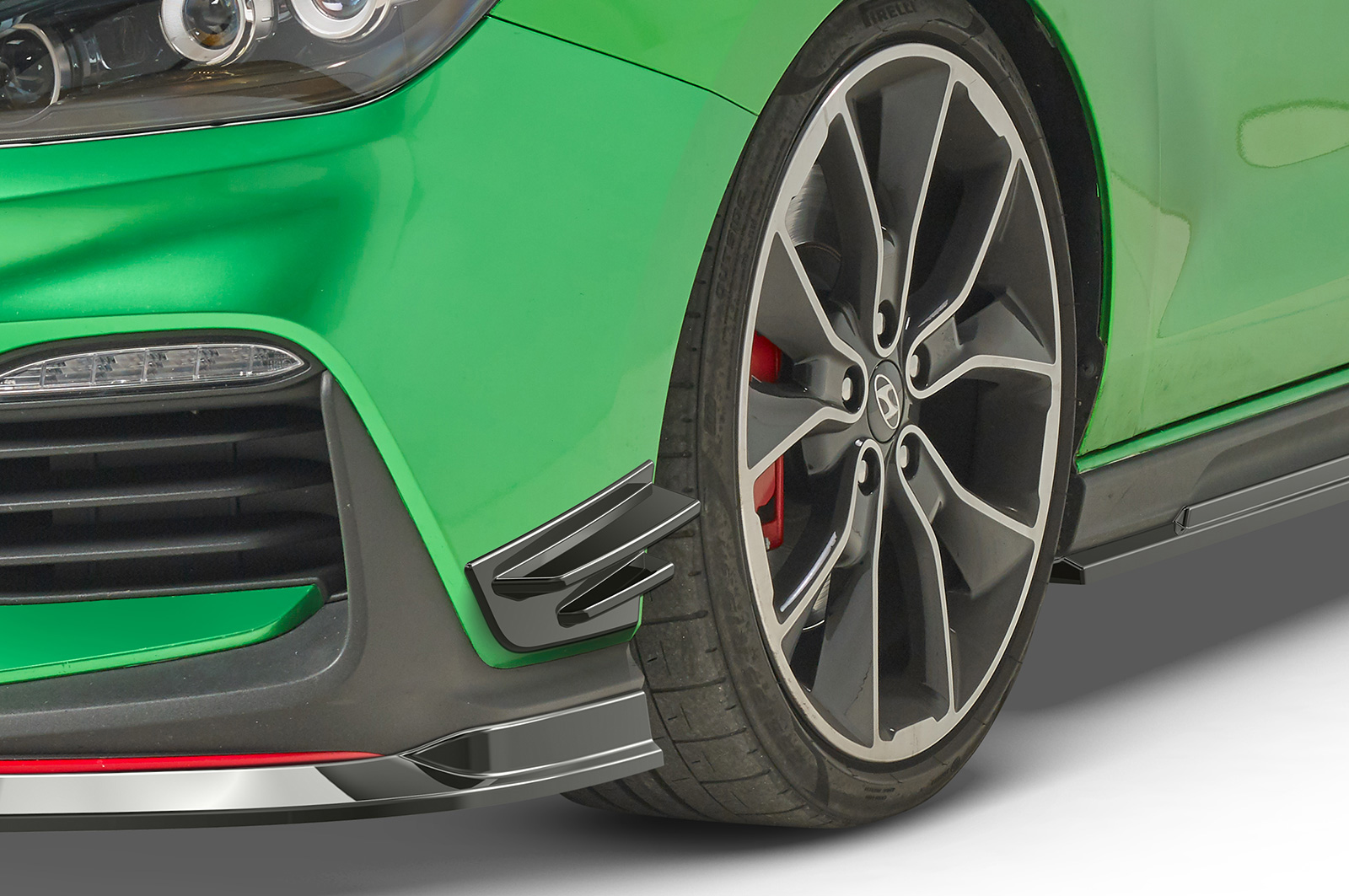 Ailettes latérales (la paire) pour Hyundai I30 (PD) N / N-Line (depuis 2017) - Fabriqué en ABS (6 finitions au choix)