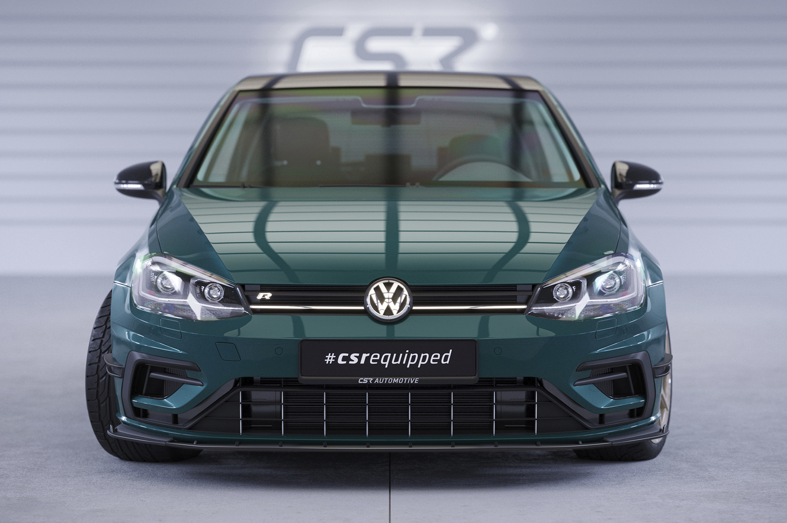Ailettes latérales (la paire) pour VW Golf 7 (Typ AU) R (facelift) (2017-2021) - Fabriqué en ABS (6 finitions au choix)