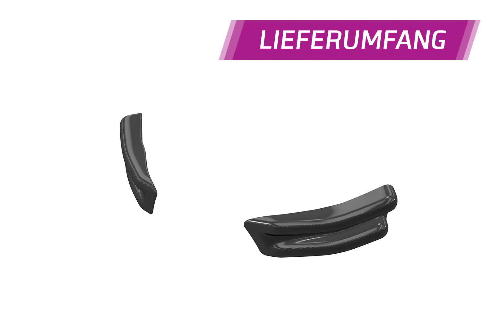 Ailettes latérales (la paire) pour VW Golf 7 (Typ AU) R (facelift) (2017-2021) - Fabriqué en ABS (6 finitions au choix)