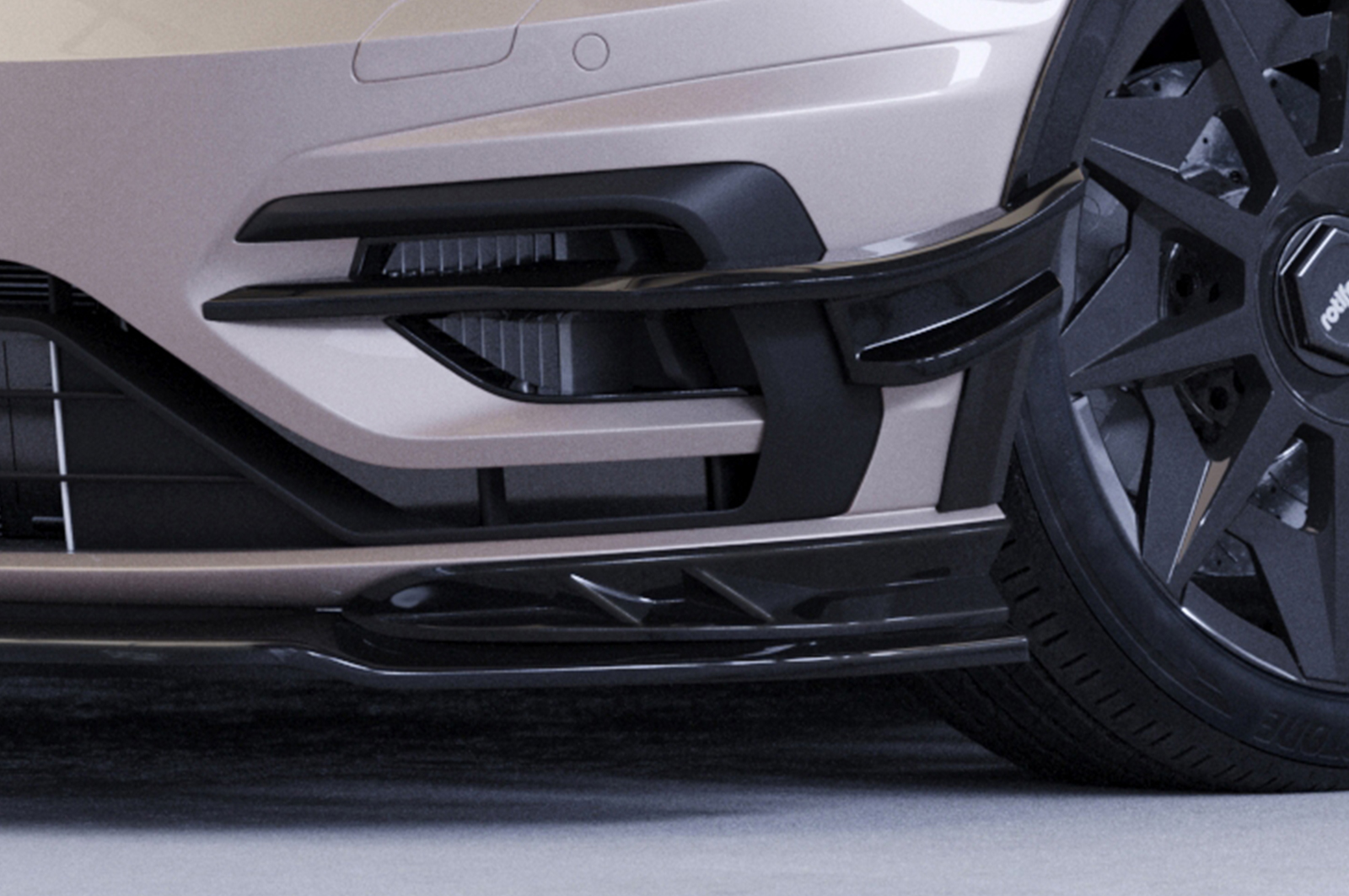 Ailettes latérales (la paire) pour VW Golf 7 (Typ AU) R (facelift) (2017-2021) - Fabriqué en ABS (6 finitions au choix)