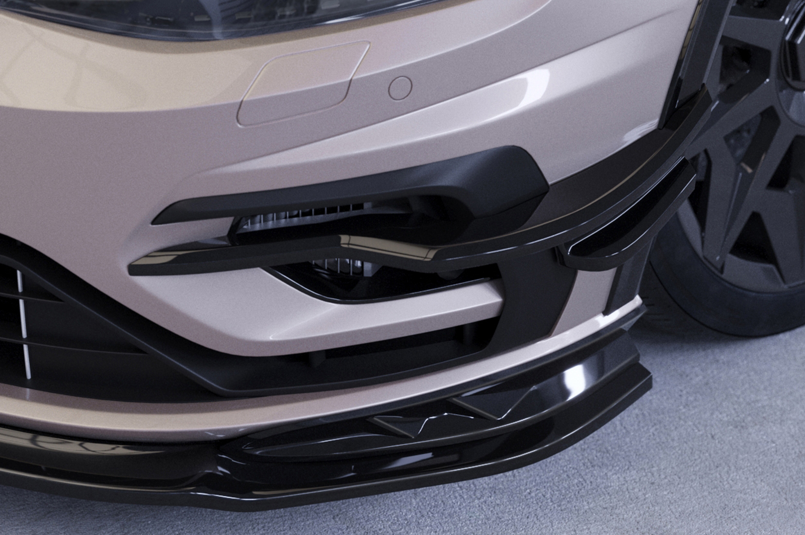 Ailettes latérales (la paire) pour VW Golf 7 (Typ AU) R (facelift) (2017-2021) - Fabriqué en ABS (6 finitions au choix)