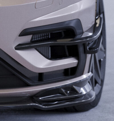 Ailettes latérales (la paire) pour VW Golf 7 (Typ AU) R (facelift) (2017-2021) - Fabriqué en ABS (6 finitions au choix)
