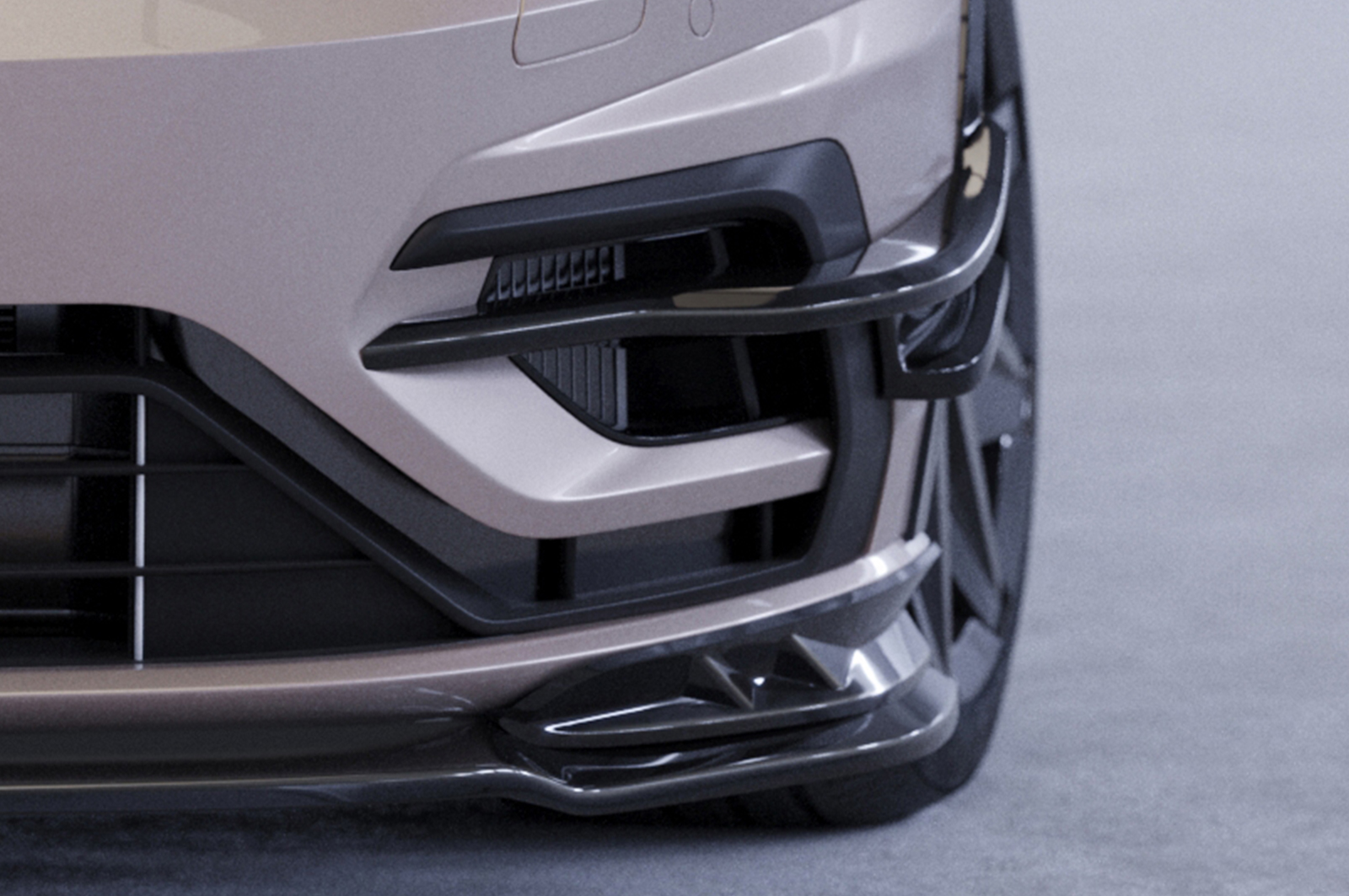 Ailettes latérales (la paire) pour VW Golf 7 (Typ AU) R (facelift) (2017-2021) - Fabriqué en ABS (6 finitions au choix)