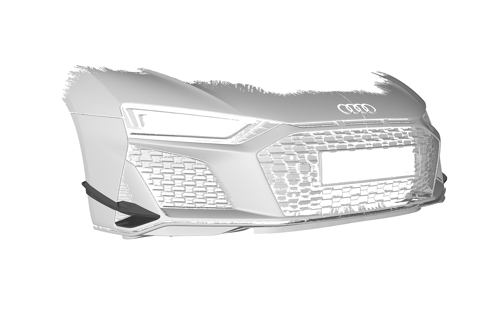 Ailettes latérales (la paire) pour Audi R8 (Typ 4S) toutes carrosseries (facelift) (depuis 02/2019) - Fabriqué en ABS (6 finitions au choix)