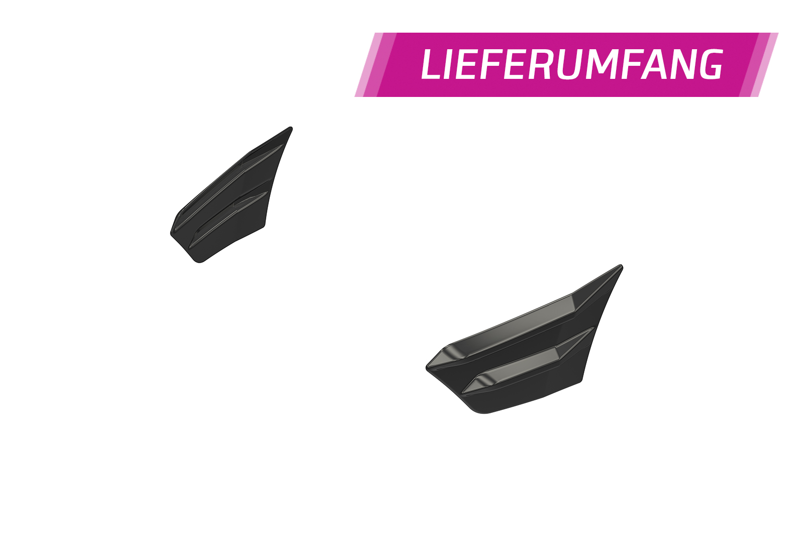Ailettes latérales (la paire) pour VW Golf 8 (Typ CD) GTI / GTI Clubsport (2020-2024) - Fabriqué en ABS (6 finitions au choix)