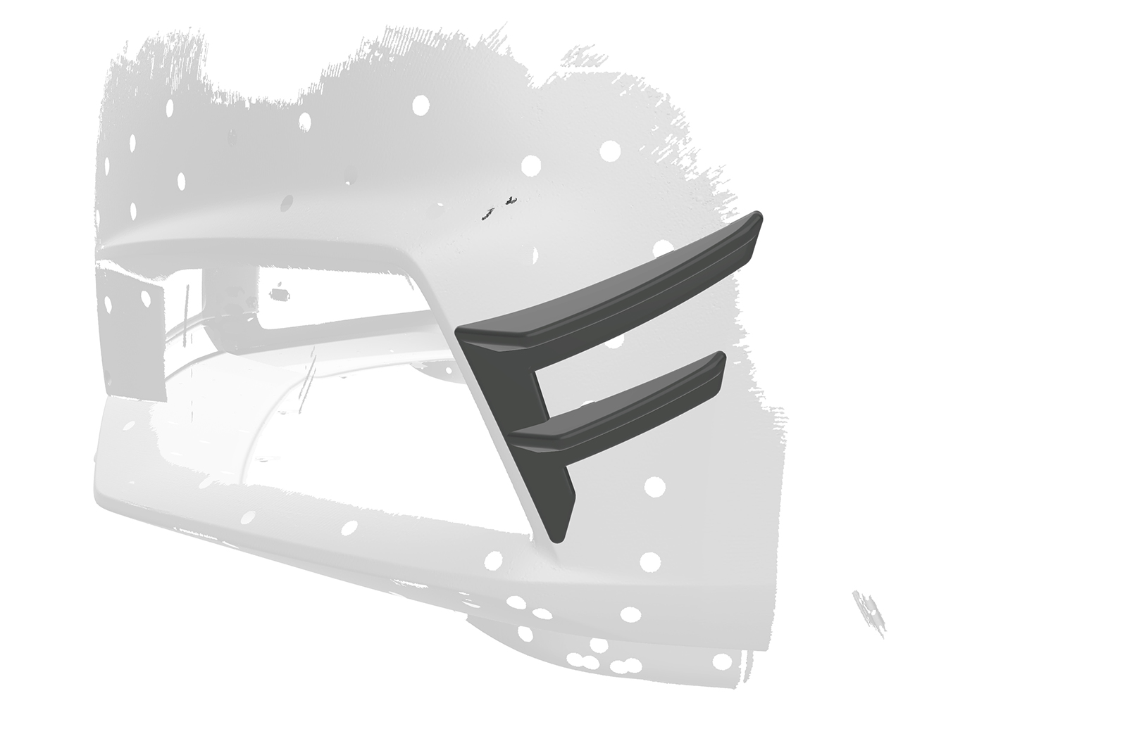 Ailettes latérales (la paire) pour Audi A4 B9 (Typ 8W) S-Line / S4 (2015-2019) - Fabriqué en ABS (6 finitions au choix)