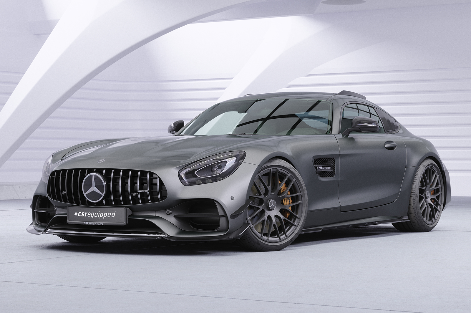 Ailettes latérales (la paire) pour Mercedes Benz AMG GT (190) toutes carrosseries (03/2017-12/2021) - Fabriqué en ABS (6 finitions au choix)