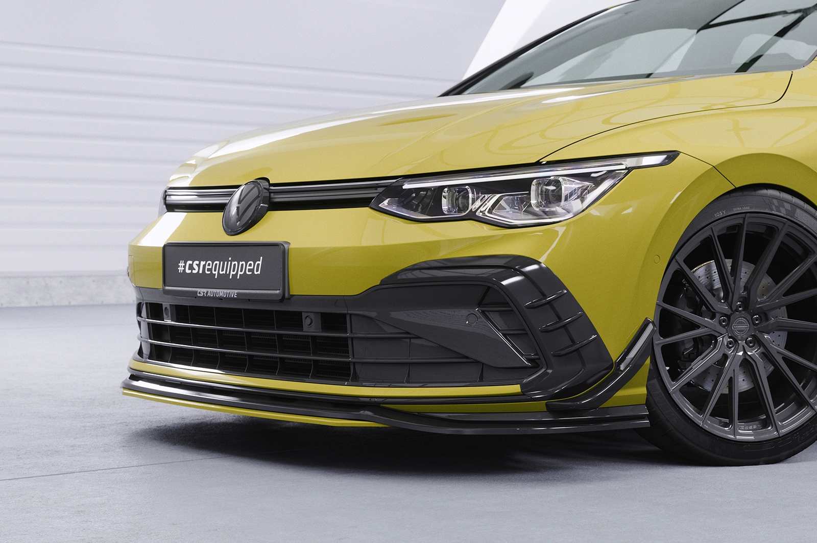 Ailettes latérales (la paire) pour VW Golf 8 (Typ CD) GTI / GTD / GTE et R-Line (depuis 12/2019) - Fabriqué en ABS (6 finitions au choix)