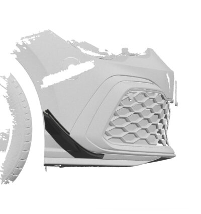 Ailettes latérales (la paire) pour VW Golf 8 (Typ CD) GTI / GTD / GTE et R-Line (depuis 12/2019) - Fabriqué en ABS (6 finitions au choix)