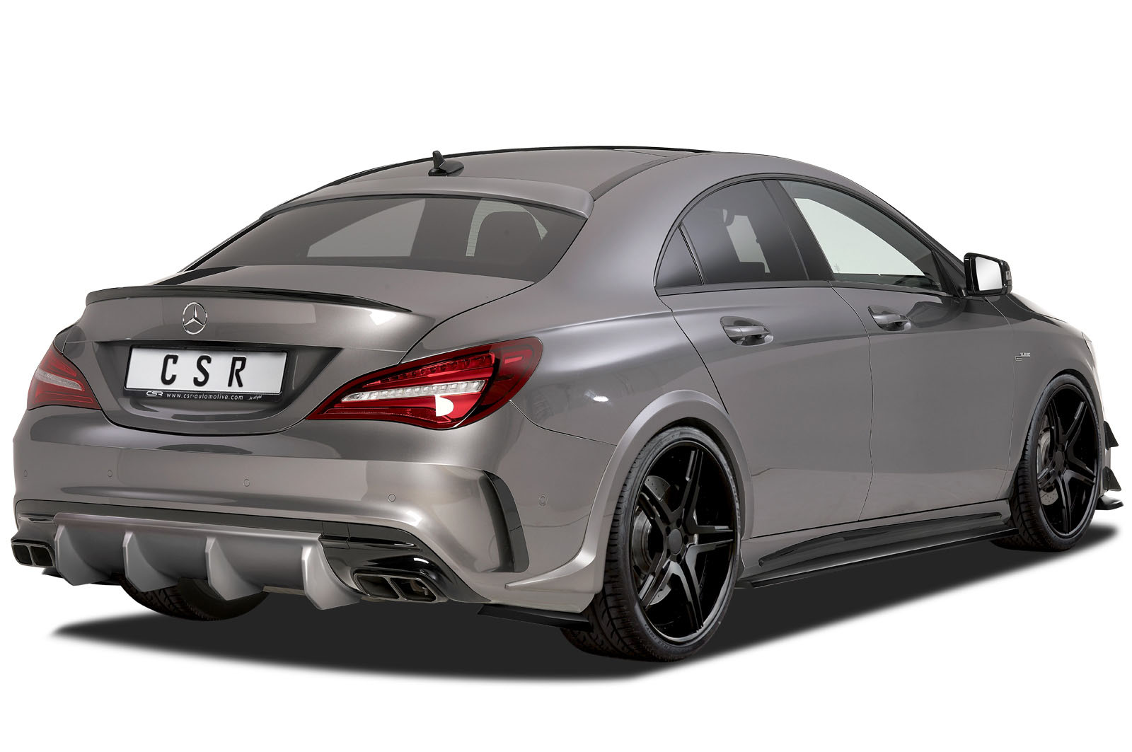 Diffuseur / Ajout de parechoc arrière pour Mercedes Benz CLA 45 AMG X117 C117 toutes carrosseries (depuis 09/2015) - Fabriqué en ABS (6 finitions au choix)
