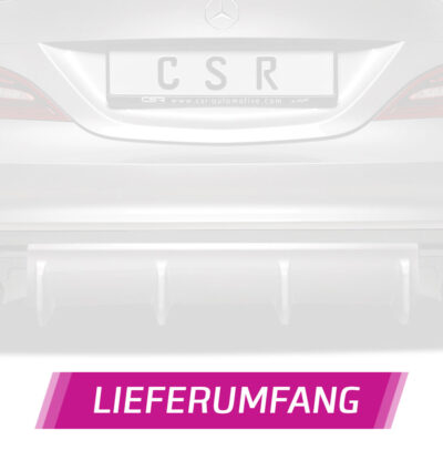 Diffuseur / Ajout de parechoc arrière pour Mercedes Benz CLA 45 AMG X117 C117 toutes carrosseries (depuis 09/2015) - Fabriqué en ABS (6 finitions au choix)