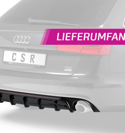 Diffuseur / Ajout de parechoc arrière pour Audi A6 C7 4G berline et Avant (04/2011-09/2014) - Fabriqué en ABS (6 finitions au choix)