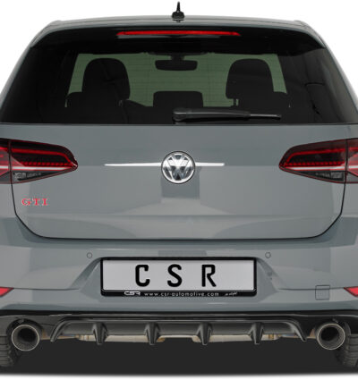 Diffuseur / Ajout de parechoc arrière pour VW Golf 7 (Typ AU)  (depuis 03/2017) - Fabriqué en ABS (6 finitions au choix)