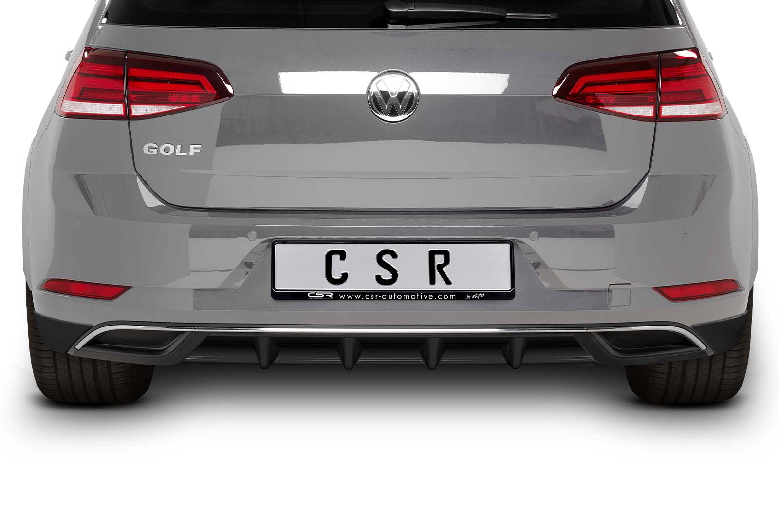 Diffuseur / Ajout de parechoc arrière pour VW Golf 7 (Typ AU) toutes carrosseries (facelift) (03/2017-2021) - Fabriqué en ABS (6 finitions au choix)
