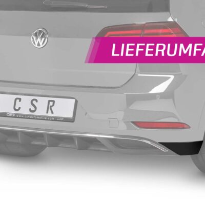 Diffuseur / Ajout de parechoc arrière pour VW Golf 7 (Typ AU) toutes carrosseries (facelift) (03/2017-2021) - Fabriqué en ABS (6 finitions au choix)