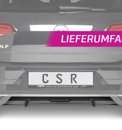 Diffuseur / Ajout de parechoc arrière pour VW Golf 7 (Typ AU) finition de base (facelift) (depuis 03/2017) - Fabriqué en ABS (6 finitions au choix)
