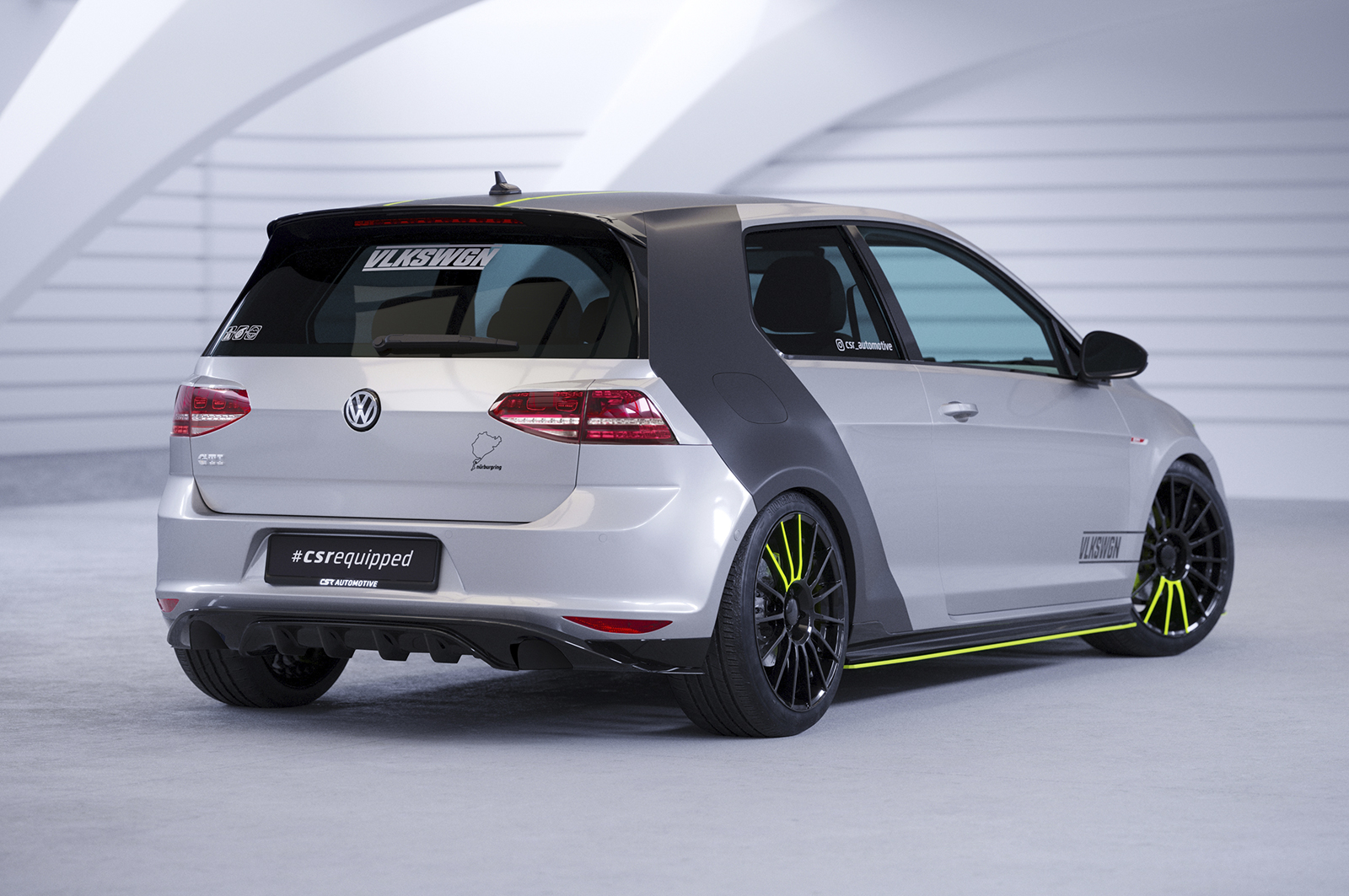 Diffuseur / Ajout de parechoc arrière pour VW Golf 7 (Typ AU) finition de base (préfacelift) (08/2012-02/2017) - Fabriqué en ABS (6 finitions au choix)