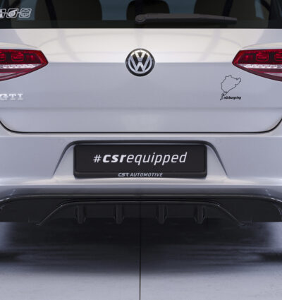 Diffuseur / Ajout de parechoc arrière pour VW Golf 7 (Typ AU) finition de base (préfacelift) (08/2012-02/2017) - Fabriqué en ABS (6 finitions au choix)
