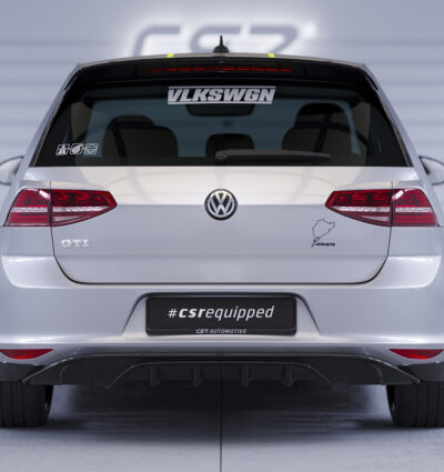 Diffuseur / Ajout de parechoc arrière pour VW Golf 7 (Typ AU) finition de base (préfacelift) (08/2012-02/2017) - Fabriqué en ABS (6 finitions au choix)