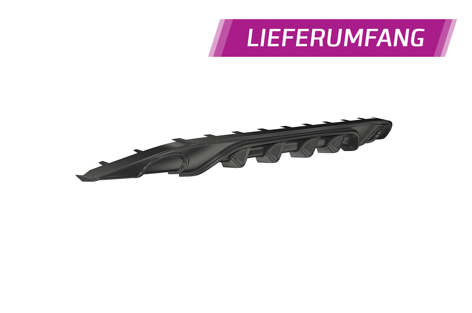 Diffuseur / Ajout de parechoc arrière pour VW Golf 7 (Typ AU) finition de base (préfacelift) (08/2012-02/2017) - Fabriqué en ABS (6 finitions au choix)