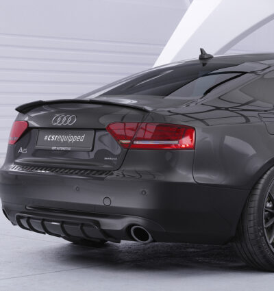 Diffuseur / Ajout de parechoc arrière pour Audi A5 8T finition de base (2007-2011) - Fabriqué en ABS (6 finitions au choix)