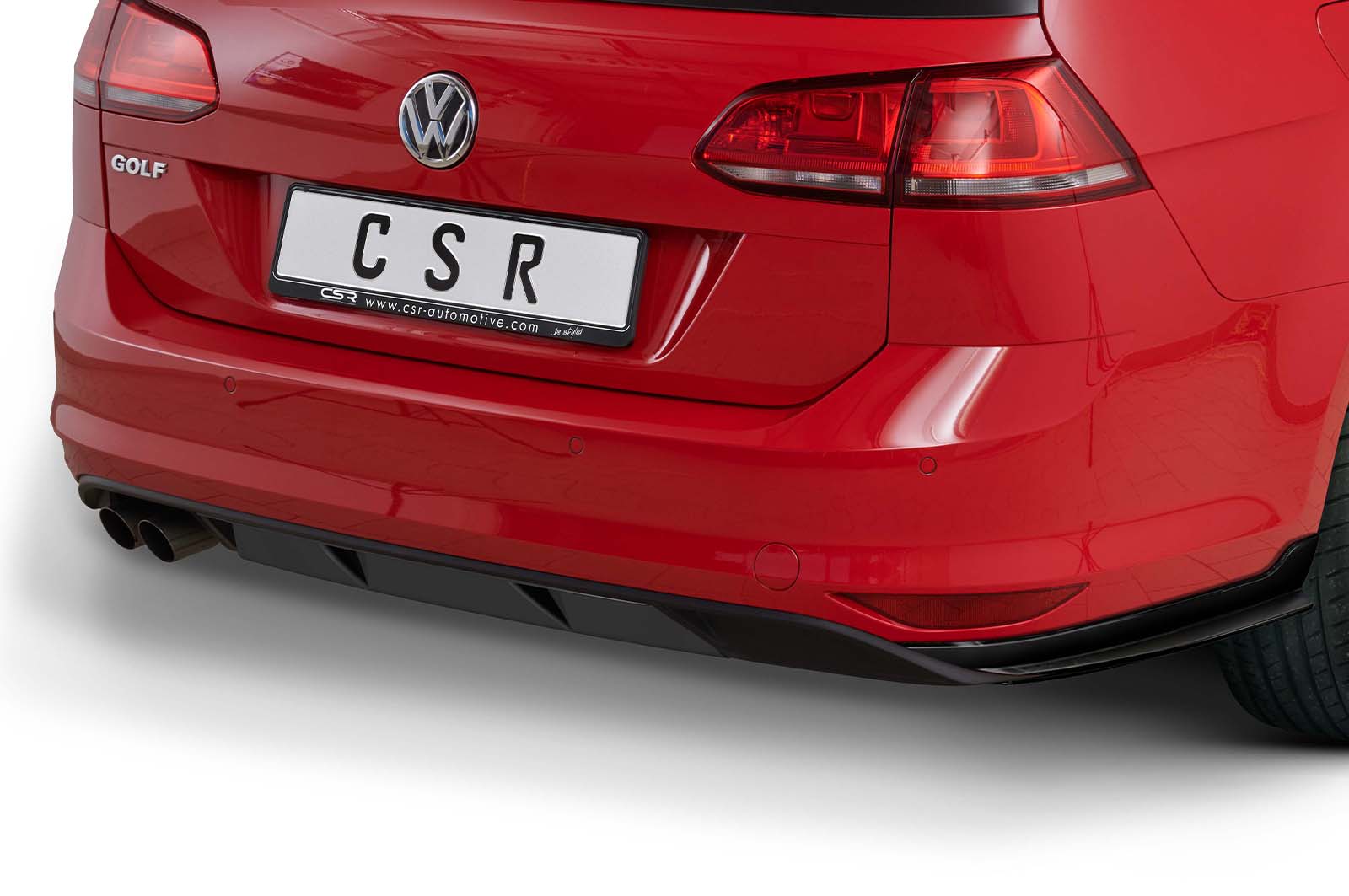Diffuseur / Ajout de parechoc arrière pour VW Golf 7 (Typ AU) break finition de base (préfacelift) (04/2013-02/2017) - Fabriqué en ABS (6 finitions au choix)