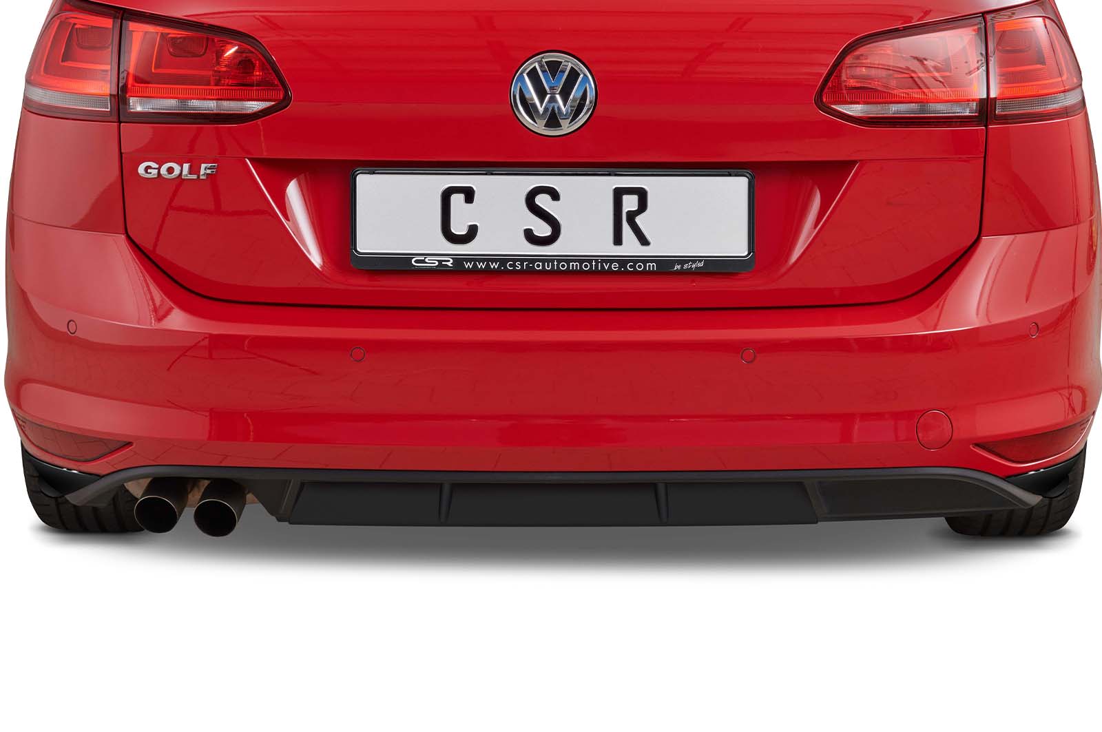Diffuseur / Ajout de parechoc arrière pour VW Golf 7 (Typ AU) break finition de base (préfacelift) (04/2013-02/2017) - Fabriqué en ABS (6 finitions au choix)