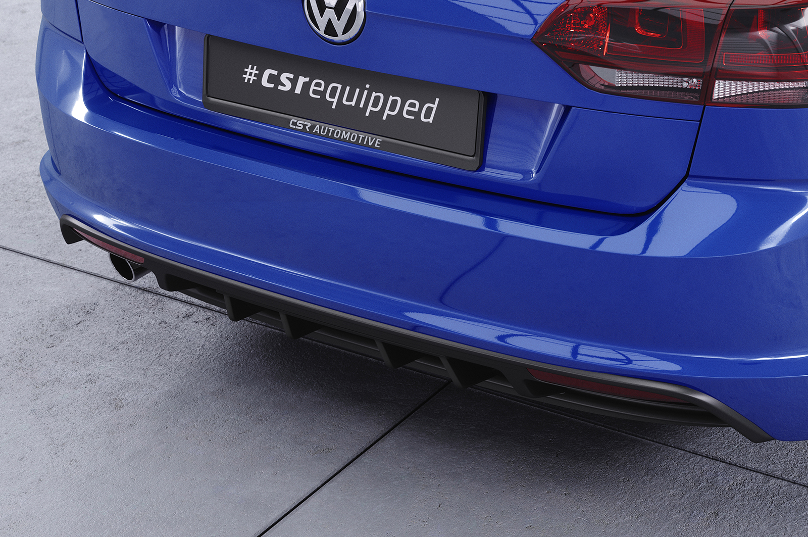 Diffuseur / Ajout de parechoc arrière pour VW Golf 7 (Typ AU) break R-Line (04/2013-02/2017) - Fabriqué en ABS (6 finitions au choix)