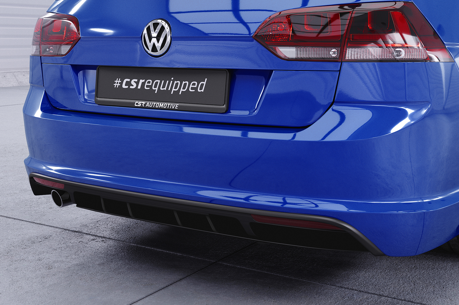 Diffuseur / Ajout de parechoc arrière pour VW Golf 7 (Typ AU) break R-Line (04/2013-02/2017) - Fabriqué en ABS (6 finitions au choix)