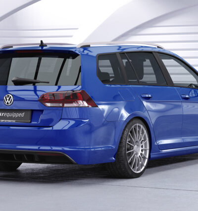Diffuseur / Ajout de parechoc arrière pour VW Golf 7 (Typ AU) break R-Line (04/2013-02/2017) - Fabriqué en ABS (6 finitions au choix)