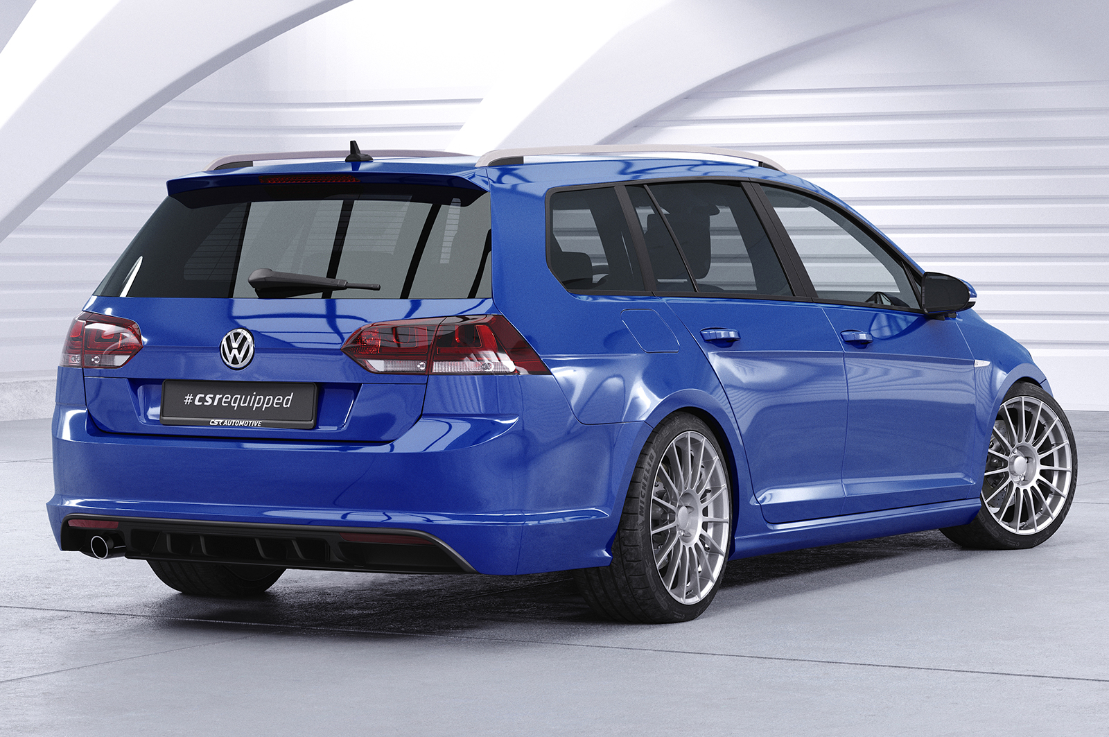 Diffuseur / Ajout de parechoc arrière pour VW Golf 7 (Typ AU) break R-Line (04/2013-02/2017) - Fabriqué en ABS (6 finitions au choix)