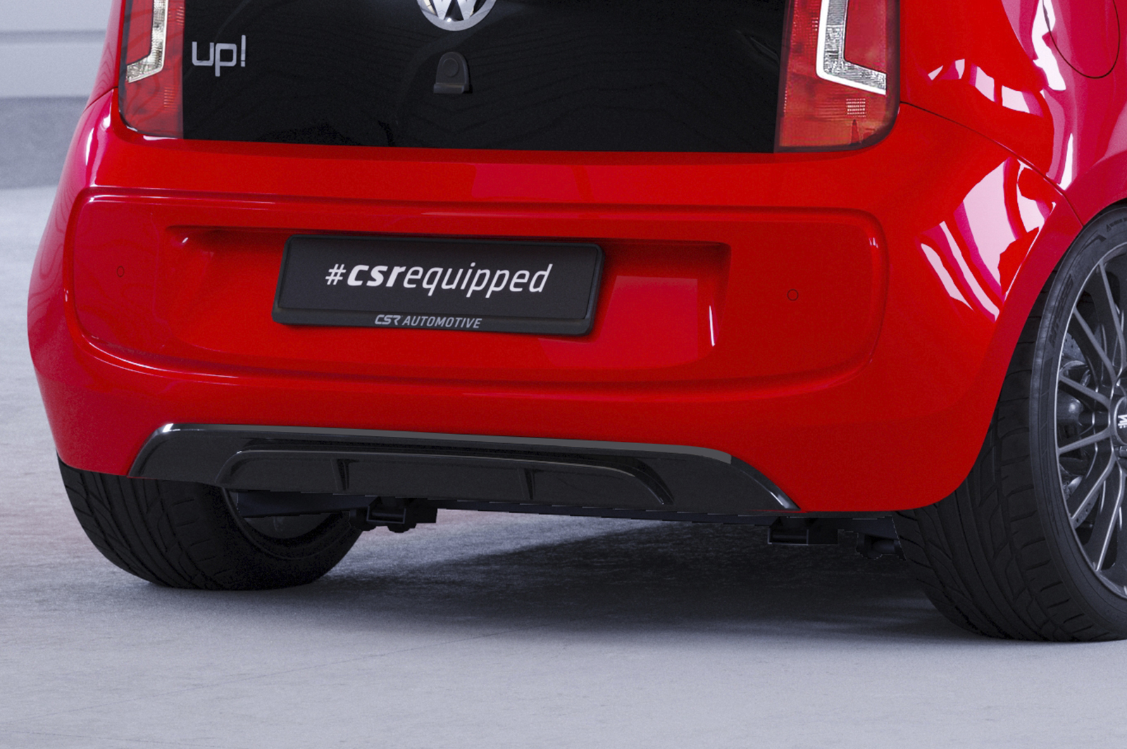 Diffuseur / Ajout de parechoc arrière pour VW up! finition de base (préfacelift) (2011-2016) - Fabriqué en ABS (6 finitions au choix)