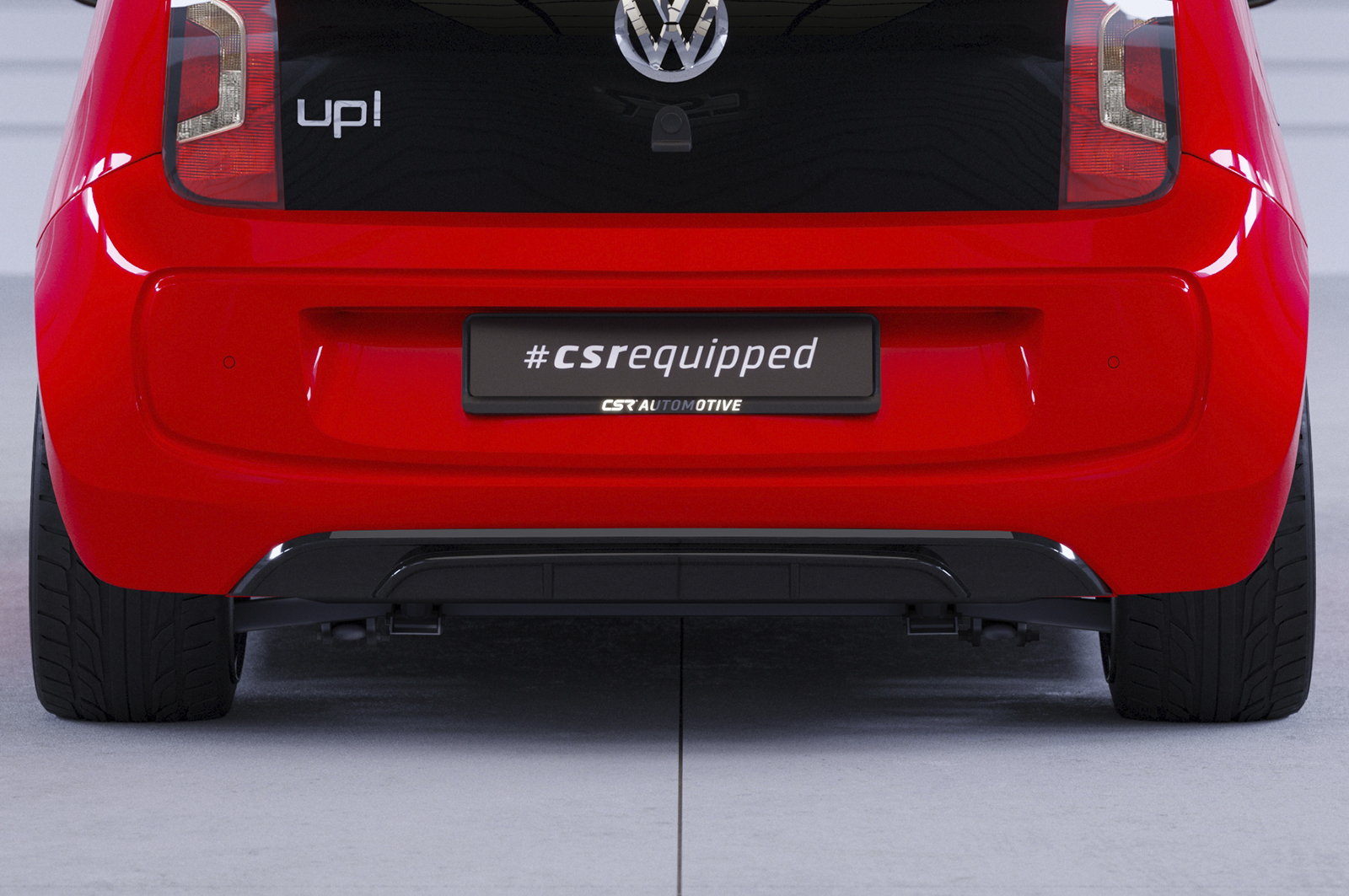 Diffuseur / Ajout de parechoc arrière pour VW up! finition de base (préfacelift) (2011-2016) - Fabriqué en ABS (6 finitions au choix)
