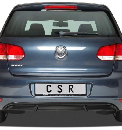 Diffuseur / Ajout de parechoc arrière pour VW Golf 6 finition de base (2008-2012) - Fabriqué en ABS (6 finitions au choix)