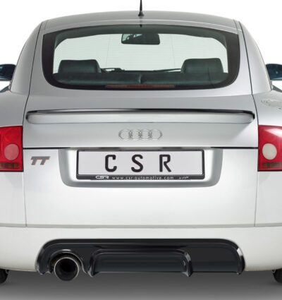 Diffuseur / Ajout de parechoc arrière pour Audi TT 8N toutes carrosseries avec Auspuff auf der Fahrerseite (1998-2006) - Fabriqué en ABS (6 finitions au choix)