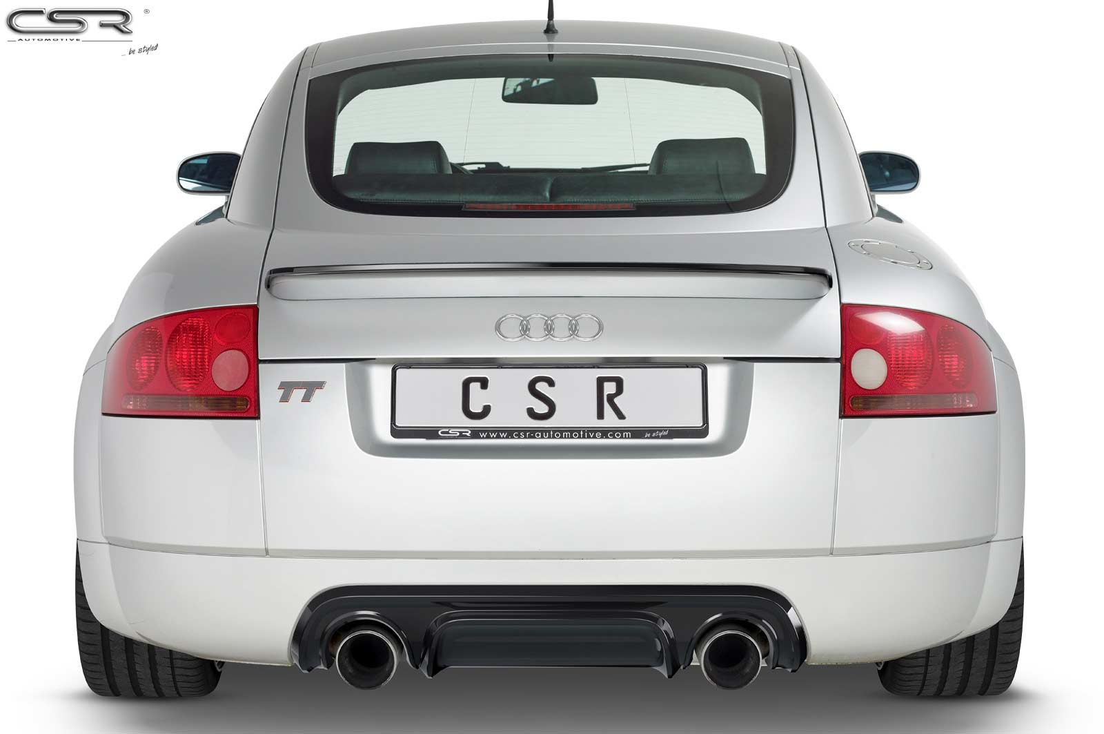 Diffuseur / Ajout de parechoc arrière pour Audi TT 8N toutes carrosseries avec Auspuff links et rechts (1998-2006) - Fabriqué en ABS (6 finitions au choix)