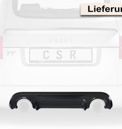 Diffuseur / Ajout de parechoc arrière pour Audi TT 8N toutes carrosseries avec Auspuff links et rechts (1998-2006) - Fabriqué en ABS (6 finitions au choix)